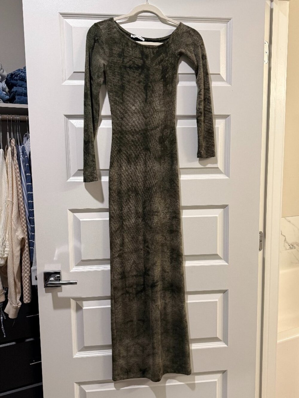Bershka Asymmetrical Tie Dye Maxi Dress
